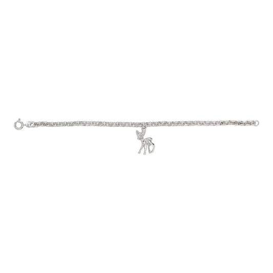 Rhodium silver bracelet bambi 15mm 15cm - Urma.dk