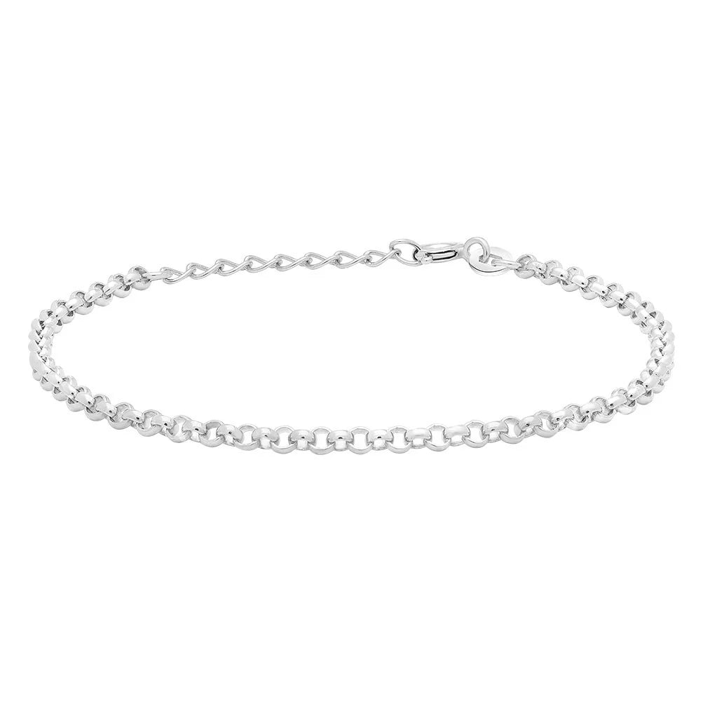 Rhodium silver bracelet PLAIN - Urma.dk