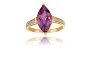 Ring 14 kt m/ amethyst