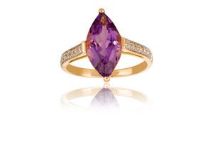 Ring 14 kt m/ amethyst
