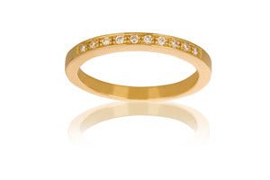 Ring 14kt m/ 0,10 ct w/si