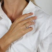 Ring 8kt, bånd med hjerter