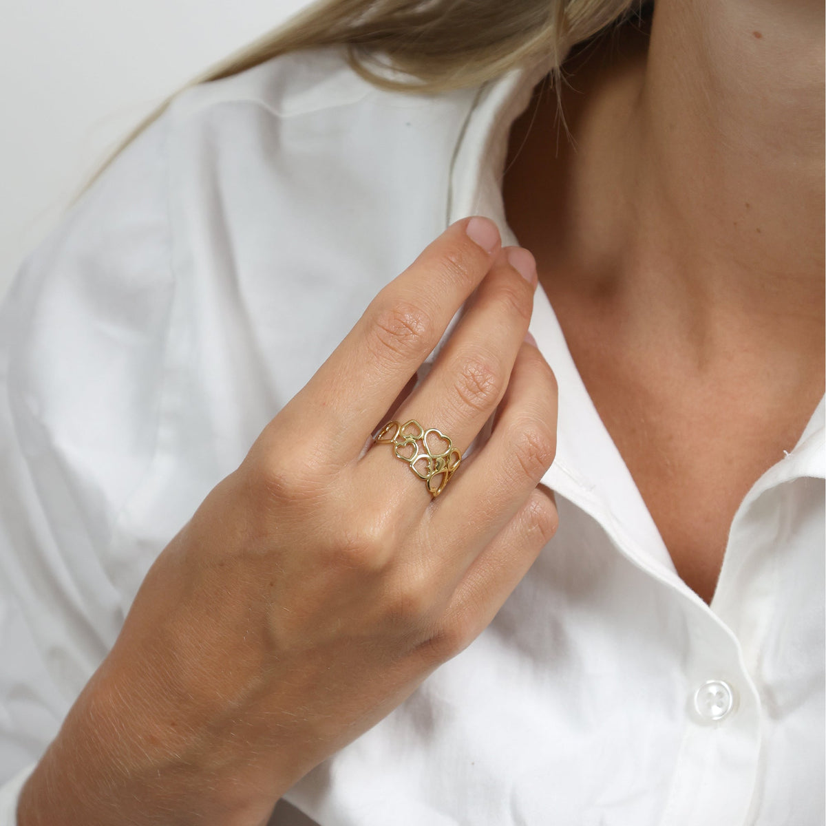 Ring 8kt, hjerter