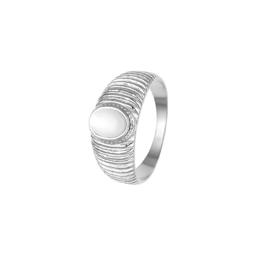Ring, Perlemor, sølv - Urma.dk