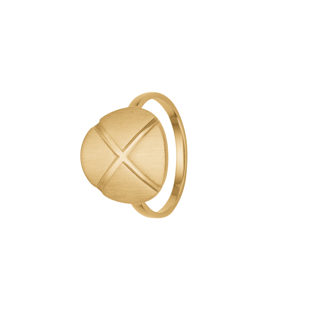 Ring, plade m/kryds, forg sølv - Urma.dk