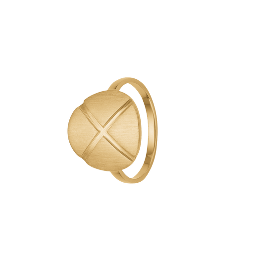 Ring, plade m/kryds, forg sølv - Urma.dk