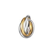Ring sølv/forgyldt, 3 i 1