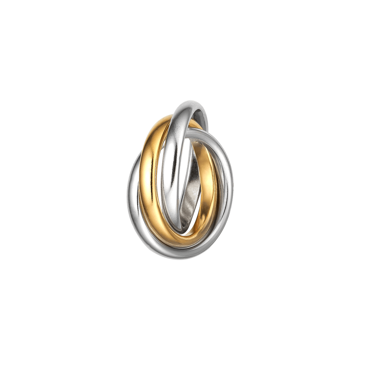 Ring sølv/forgyldt, 3 i 1