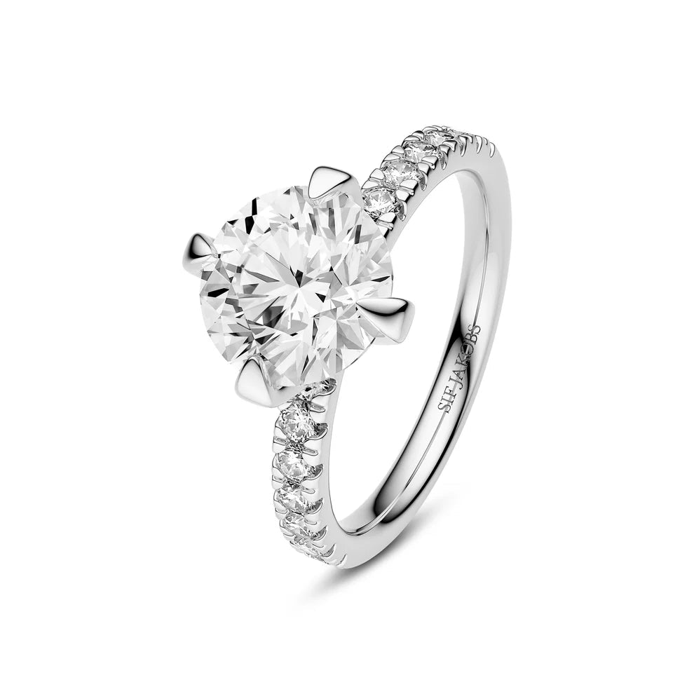 Ring Venice Solitaire Altro - 14 kt guld el. hvidguld 0.80 - 3.40 ct TW G - H VS lab - grown diamanter SJ - R2502 - WD - WG - Urma.dk