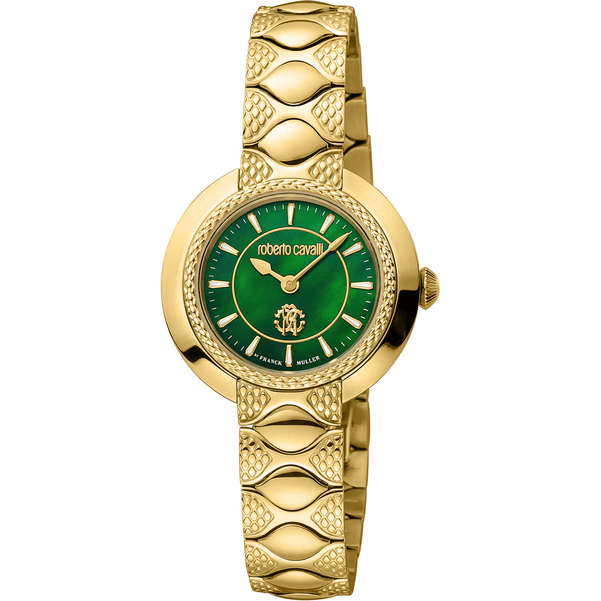 Roberto Cavalli by Franck Muller Dame Rustfrit Stål Guldfarvet Ur RV1L180M0031 - Urma.dk