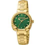 Roberto Cavalli by Franck Muller Dame Rustfrit Stål Guldfarvet Ur RV1L190M0051 - Urma.dk
