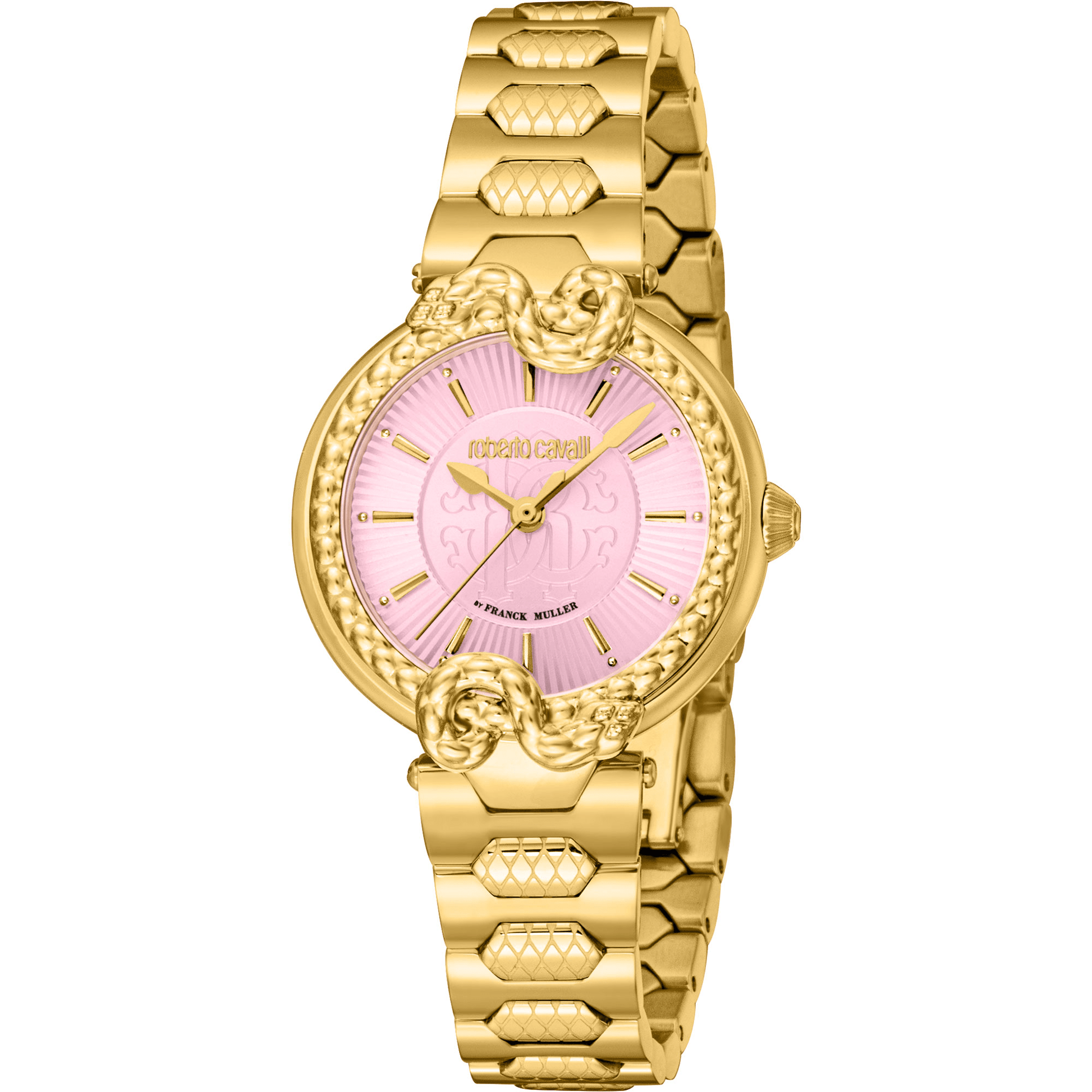 Roberto Cavalli by Franck Muller Dame Rustfrit Stål Guldfarvet Ur RV1L214M0041 - Urma.dk