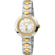 Roberto Cavalli by Franck Muller Dame Rustfrit Stål Guldfarvet/Sølvgrå Ur RV1L180M0051 - Urma.dk