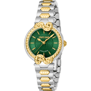 Roberto Cavalli by Franck Muller Dame Rustfrit Stål Guldfarvet/Sølvgrå Ur RV1L214M0061 - Urma.dk
