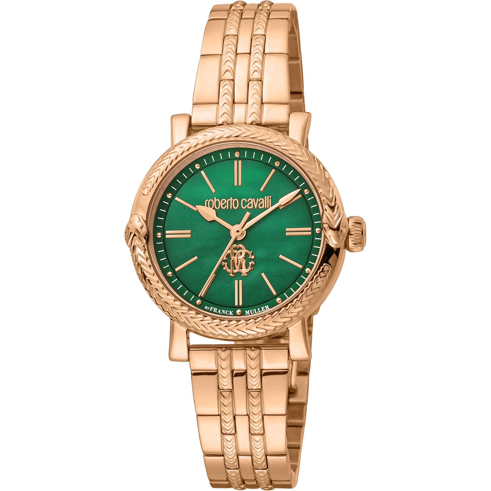 Roberto Cavalli by Franck Muller Dame Rustfrit Stål Rosaguld Ur RV1L193M0071 - Urma.dk