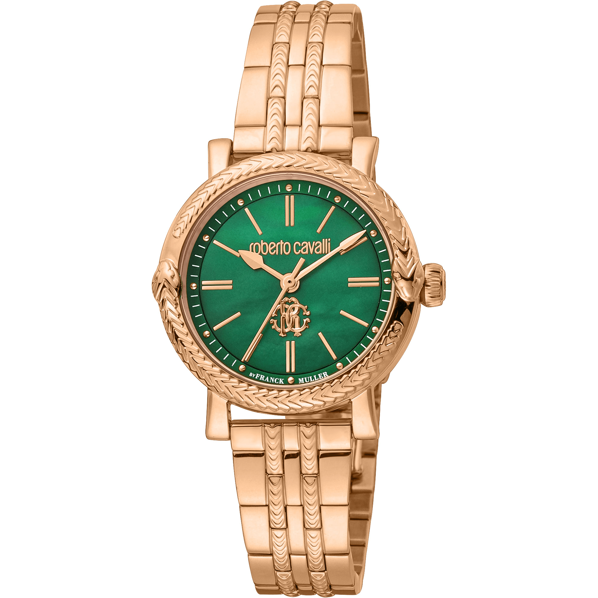 Roberto Cavalli by Franck Muller Dame Rustfrit Stål Rosaguld Ur RV1L193M0071 - Urma.dk