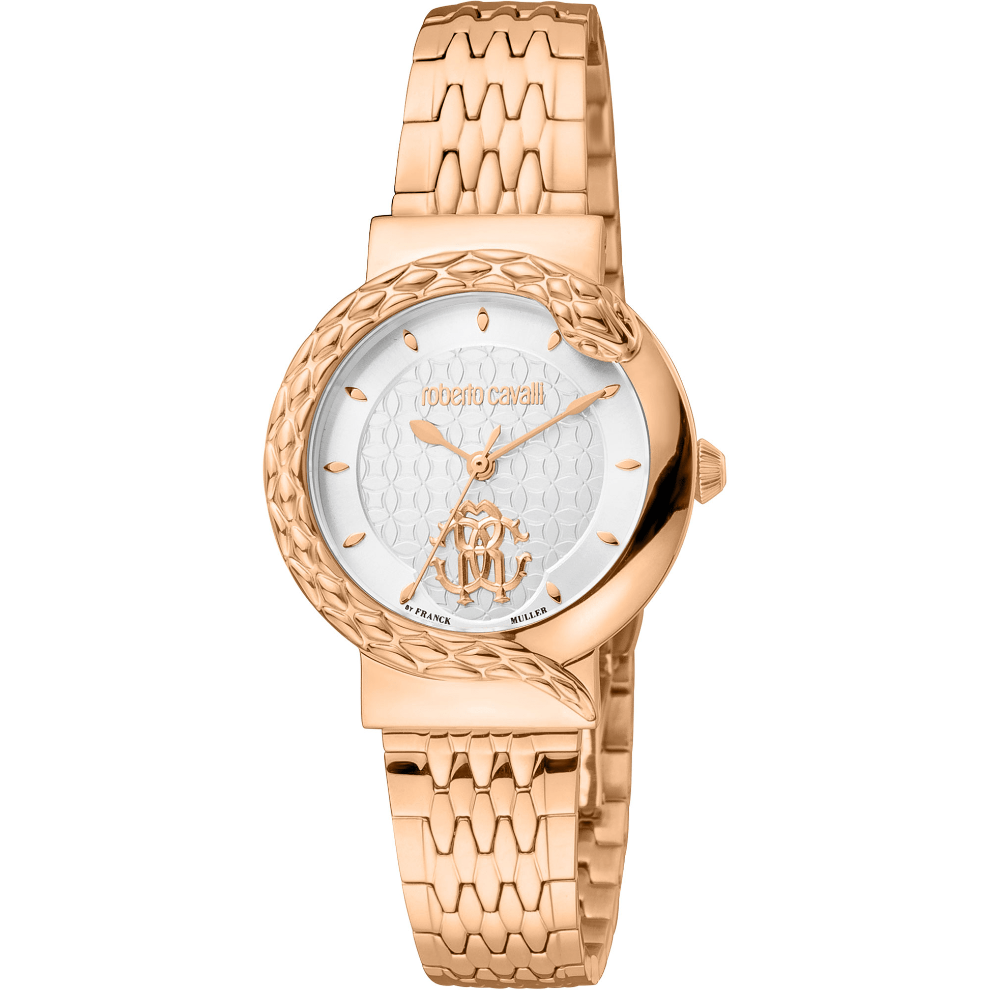 Roberto Cavalli by Franck Muller Dame Rustfrit Stål Rosaguld/Sølvgrå Ur RV1L156M1081 - Urma.dk