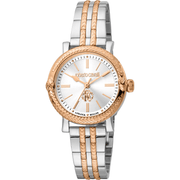 Roberto Cavalli by Franck Muller Dame Rustfrit Stål Rosaguld/Sølvgrå Ur RV1L193M0101 - Urma.dk