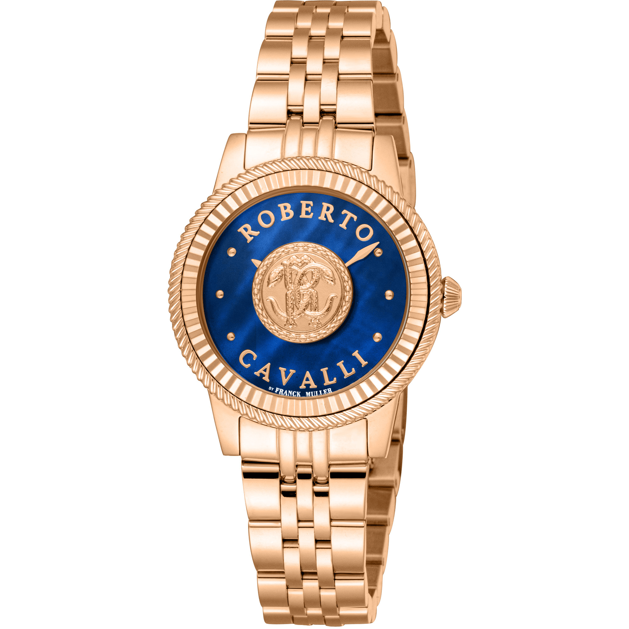 Roberto Cavalli by Franck Muller Dame Rustfrit Stål Rose Gold Ur RV1L228M0071 - Urma.dk