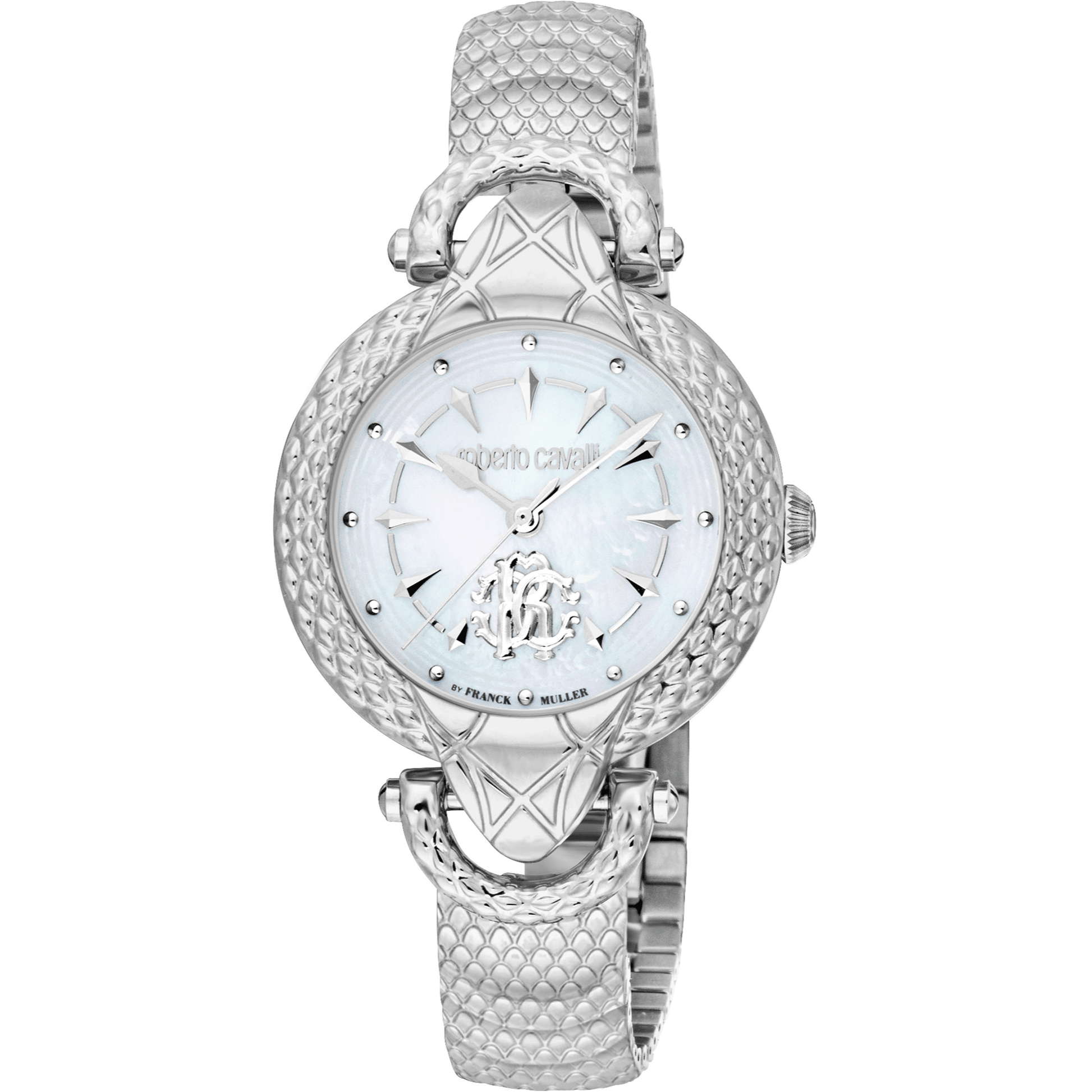 Roberto Cavalli by Franck Muller Dame Rustfrit Stål Sølvgrå Ur RV1L165M0041 - Urma.dk