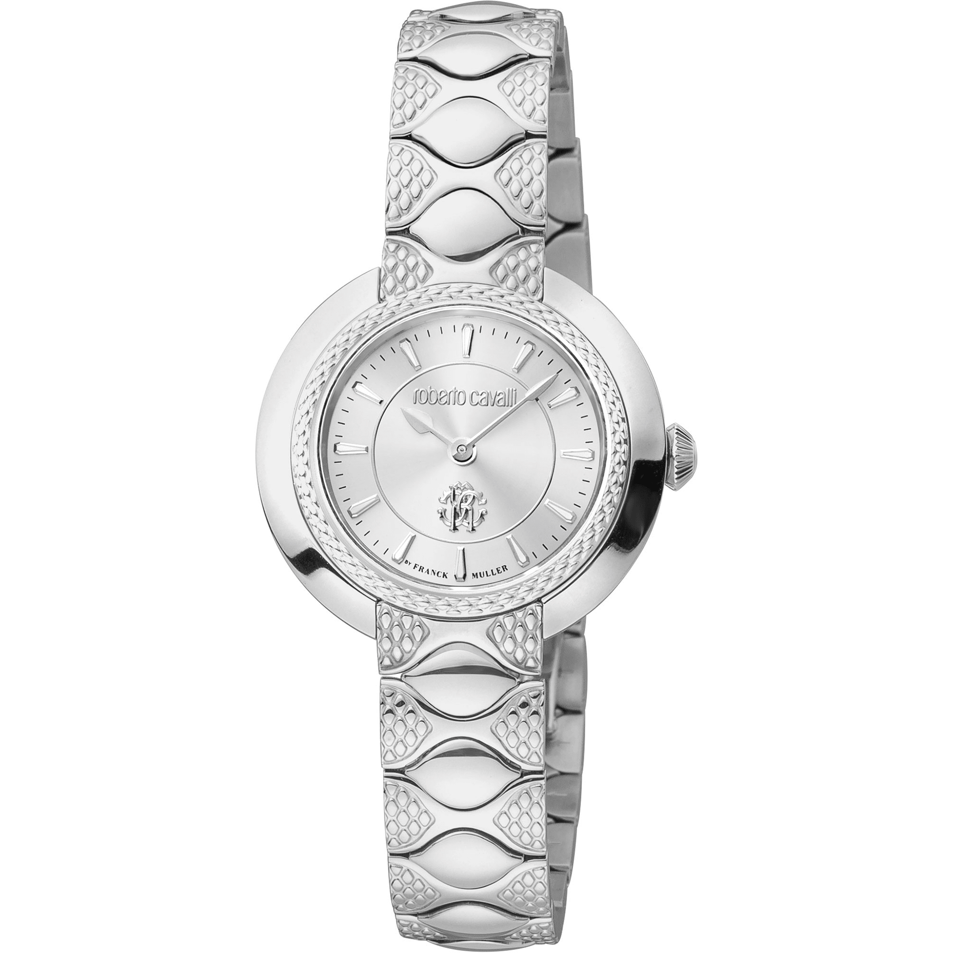 Roberto Cavalli by Franck Muller Dame Rustfrit Stål Sølvgrå Ur RV1L180M0011 - Urma.dk