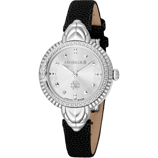 Roberto Cavalli by Franck Muller Dame Rustfrit Stål Sølvgrå Ur RV1L203L0011 - Urma.dk
