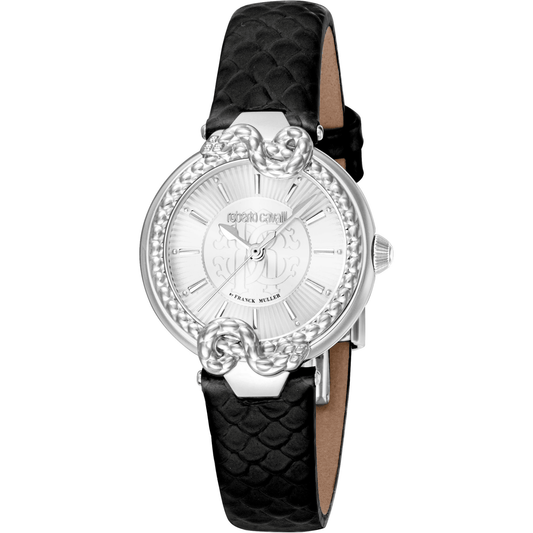 Roberto Cavalli by Franck Muller Dame Rustfrit Stål Sølvgrå Ur RV1L214L0011 - Urma.dk