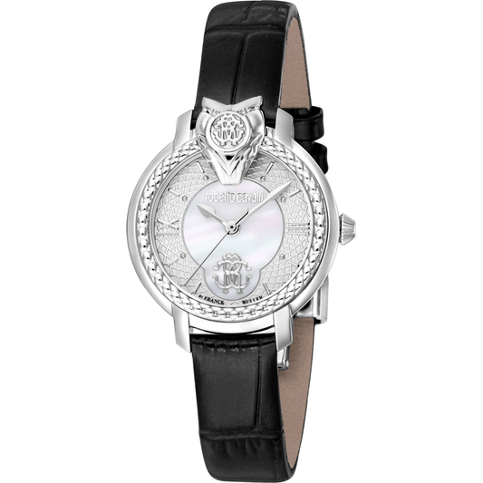 Roberto Cavalli by Franck Muller Dame Rustfrit Stål Sølvgrå Ur RV1L215L0011 - Urma.dk