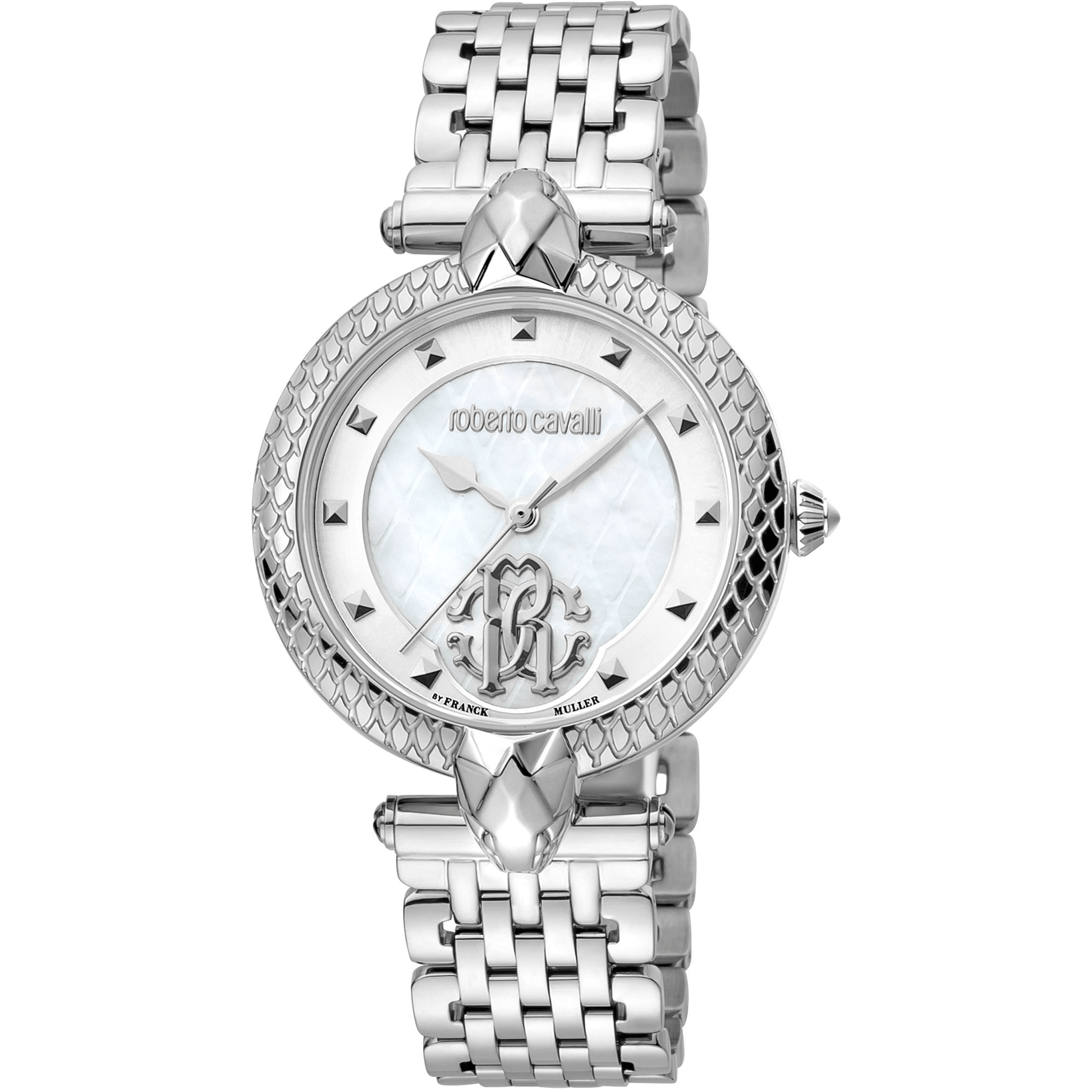 Roberto Cavalli by Franck Muller Dame Rustfrit Stål Sølvgrå/Hvid Ur RV1L130M0041 - Urma.dk