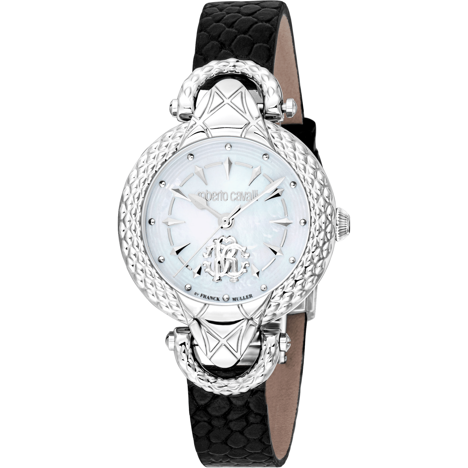 Roberto Cavalli by Franck Muller Dame Rustfrit Stål Sølvgrå/Hvid Ur RV1L165L0011 - Urma.dk