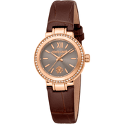 Roberto Cavalli Dame Læder Brun Ur i Rosaguld Stål RC5L123L0035 - Urma.dk