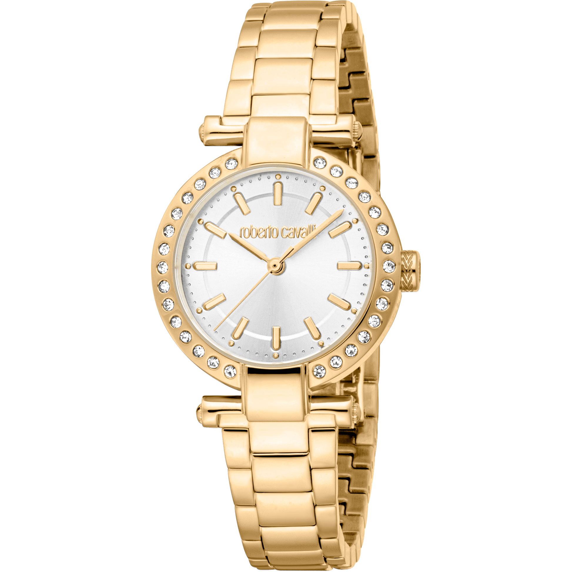 Roberto Cavalli Dame Rustfrit Stål Guld Ur RC5L121M0055 - Urma.dk