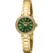 Roberto Cavalli Dame Rustfrit Stål Guldfarvet Grøn Ur RC5L144M0065 - Urma.dk