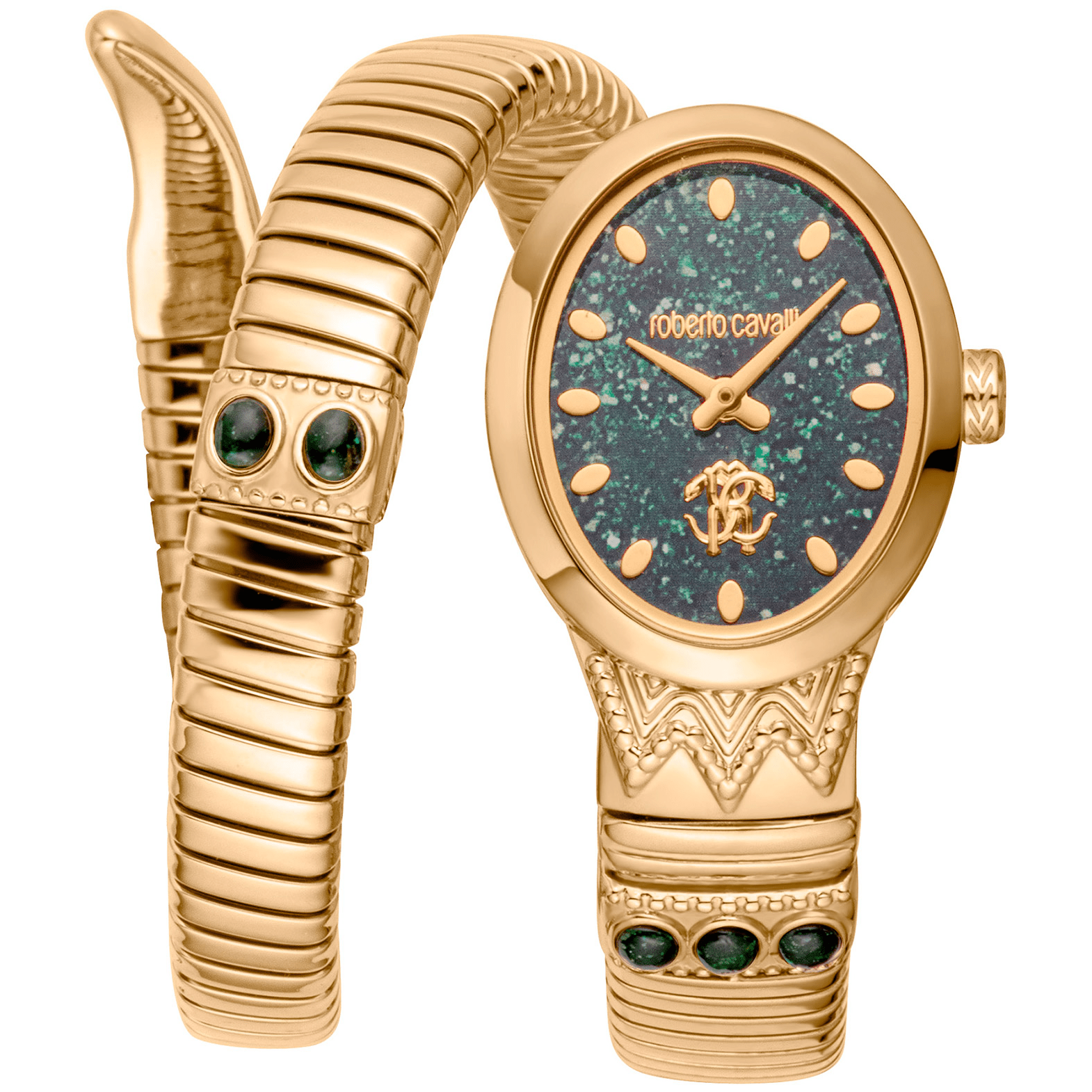 Roberto Cavalli Dame Rustfrit Stål Guldfarvet Ur RC5L104M0035 - Urma.dk