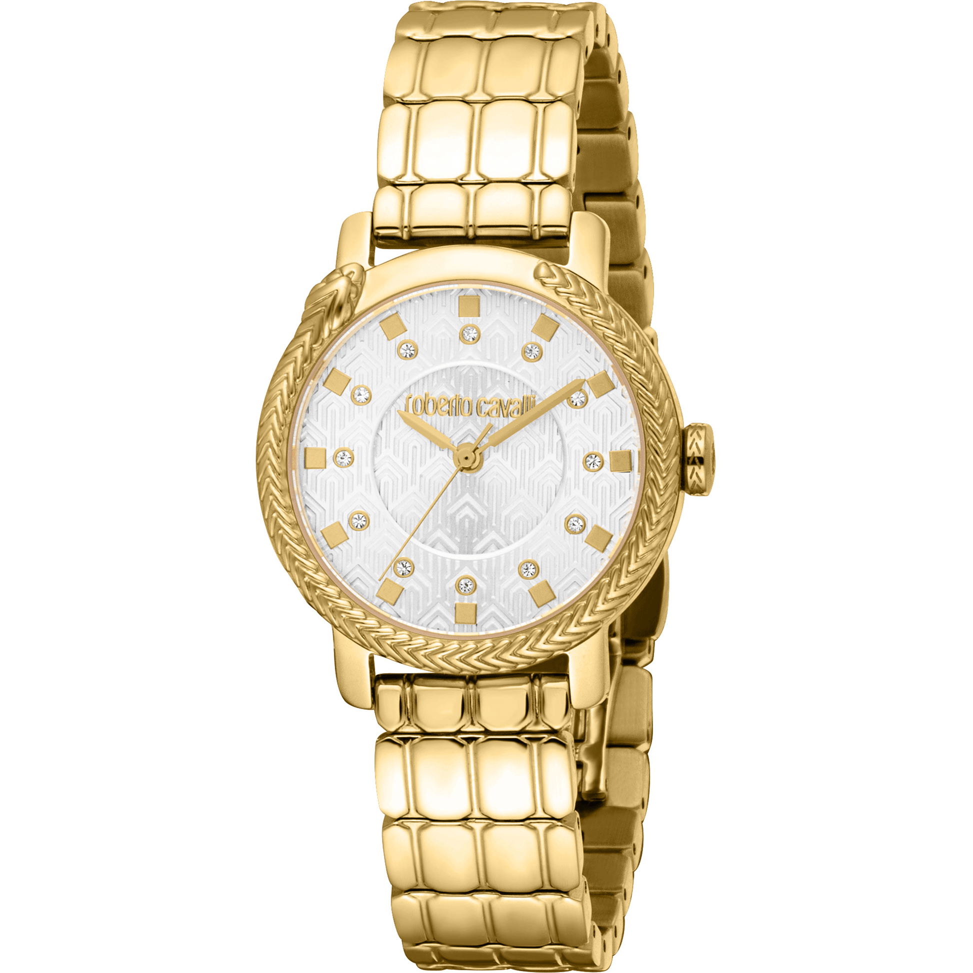 Roberto Cavalli Dame Rustfrit Stål Guldfarvet Ur RC5L116M0055 - Urma.dk
