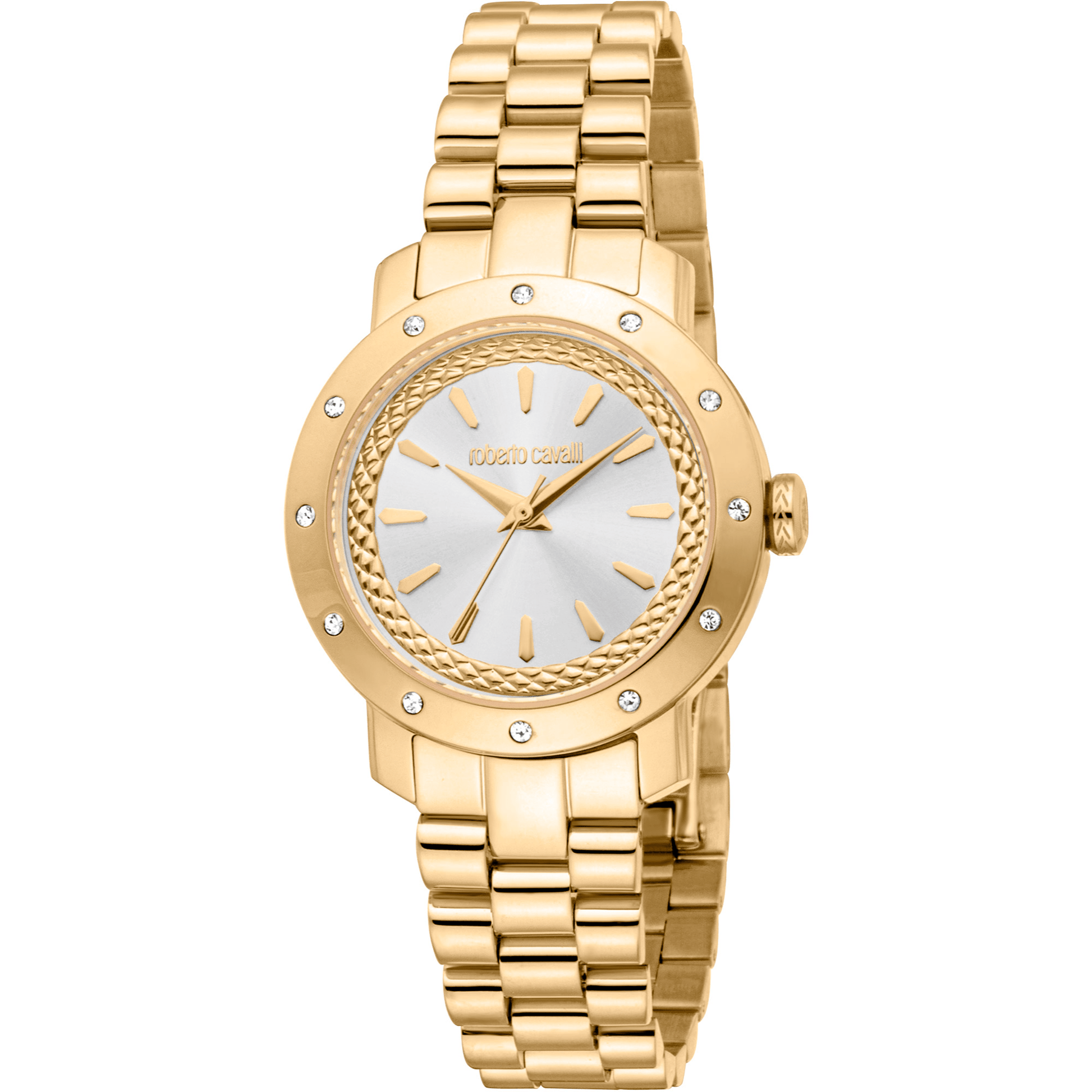 Roberto Cavalli Dame Rustfrit Stål Guldfarvet Ur RC5L125M0055 - Urma.dk