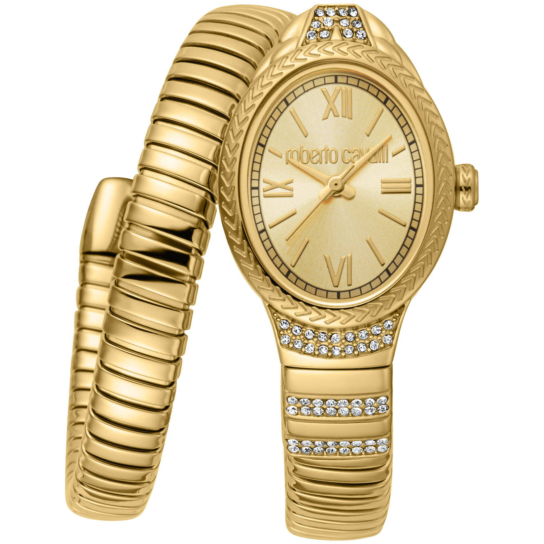 Roberto Cavalli Dame Rustfrit Stål Guldfarvet Ur RC5L151M0035 - Urma.dk