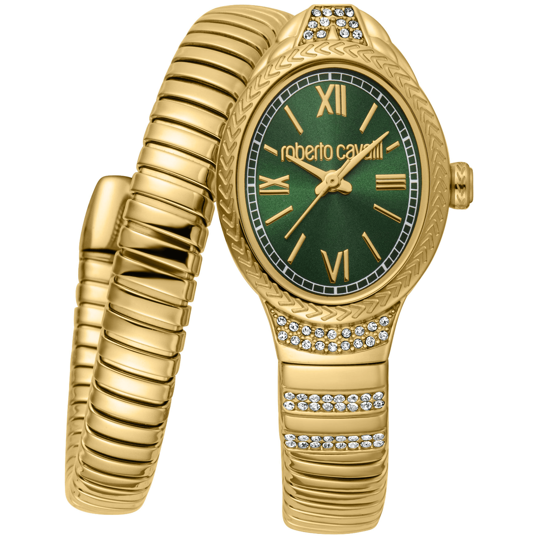 Roberto Cavalli Dame Rustfrit Stål Guldfarvet Ur RC5L151M0045 - Urma.dk