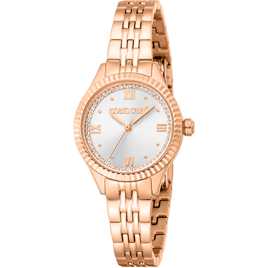 Roberto Cavalli Dame Rustfrit Stål Rosaguld Ur RC5L124M0075 - Urma.dk
