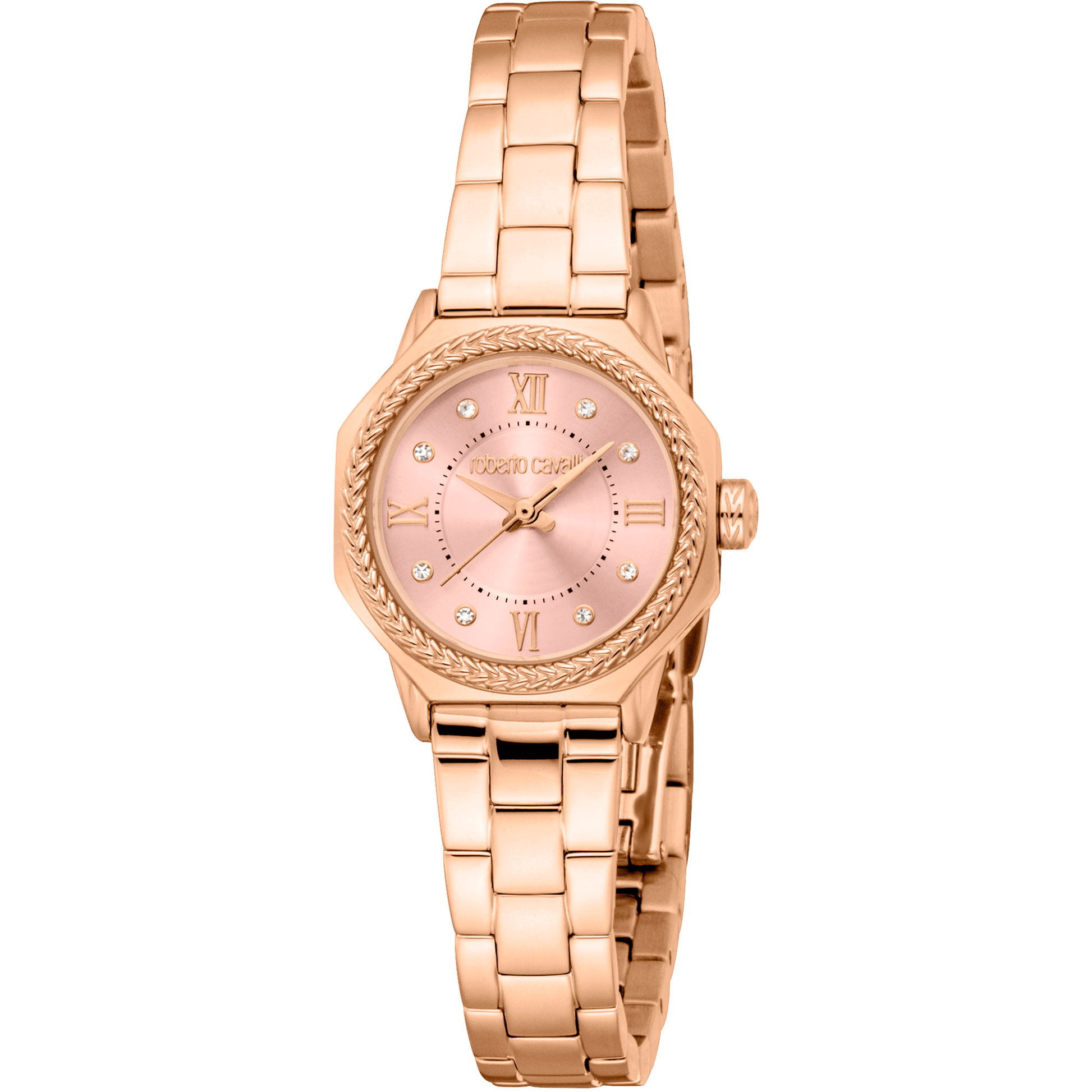 Roberto Cavalli Dame Rustfrit Stål Rose Gold Pink Ur RC5L122M0065 - Urma.dk