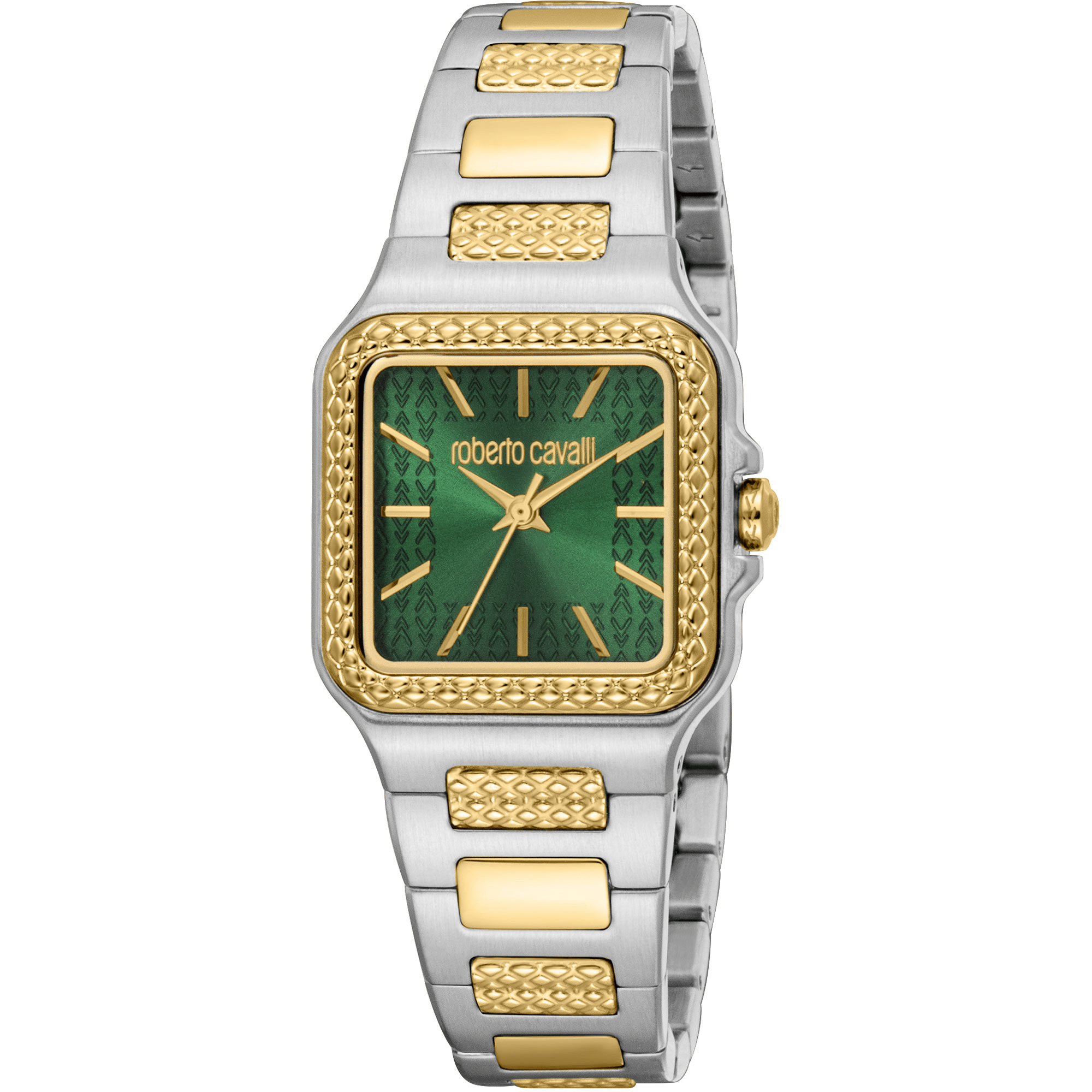 Roberto Cavalli Dame Rustfrit Stål Sølv & Guldfarvet Ur RC5L170M0055 - Urma.dk
