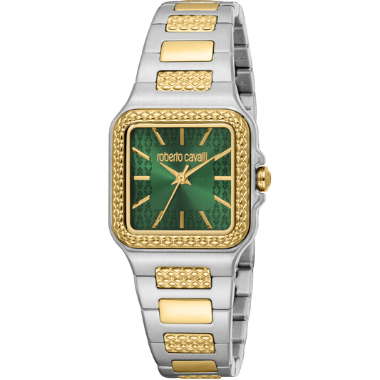 Roberto Cavalli Dame Rustfrit Stål Sølv & Guldfarvet Ur RC5L170M0055 - Urma.dk