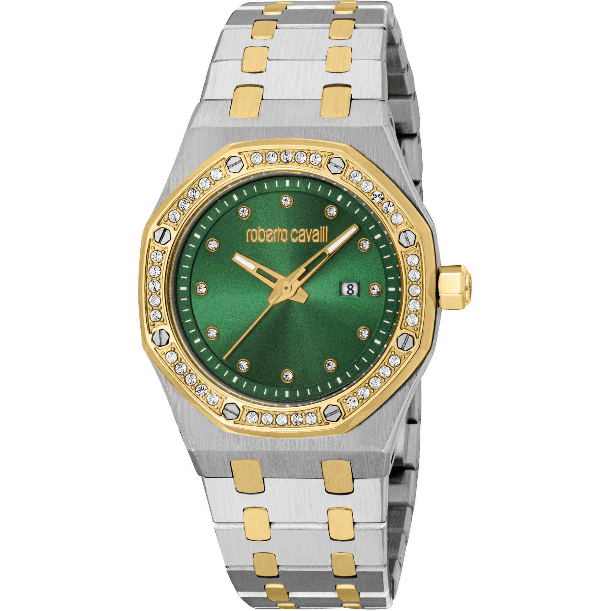 Roberto Cavalli Dame Rustfrit Stål Sølv - og Guldfarvet Ur RC5L159M0085 - Urma.dk