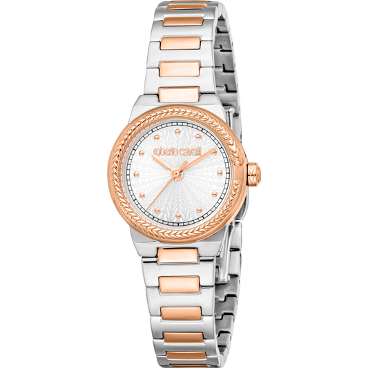 Roberto Cavalli Dame Rustfrit Stål Sølv - og Rosaguld Ur RC5L117M0075 - Urma.dk