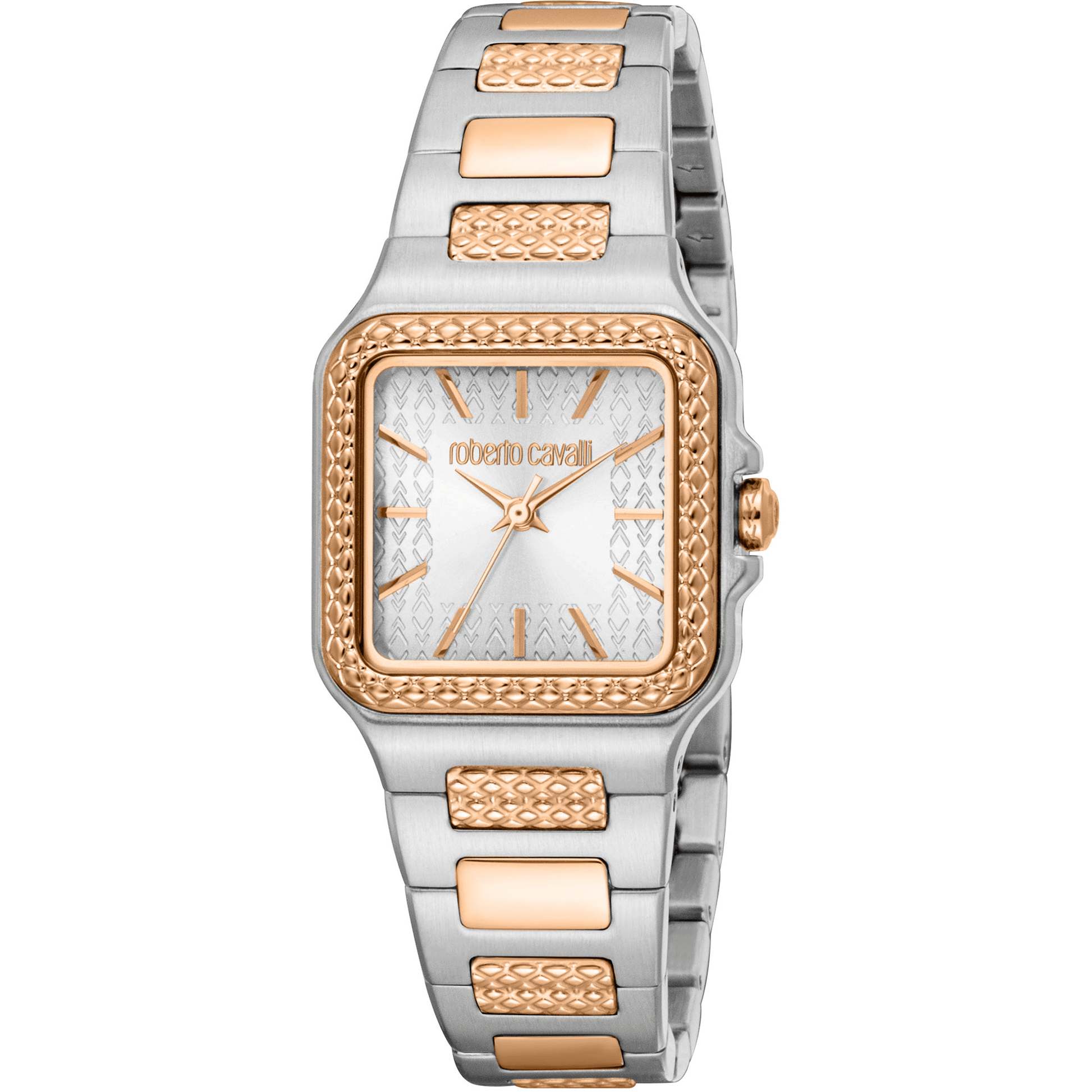Roberto Cavalli Dame Rustfrit Stål Sølv & Rosaguld Ur RC5L170M0065 - Urma.dk