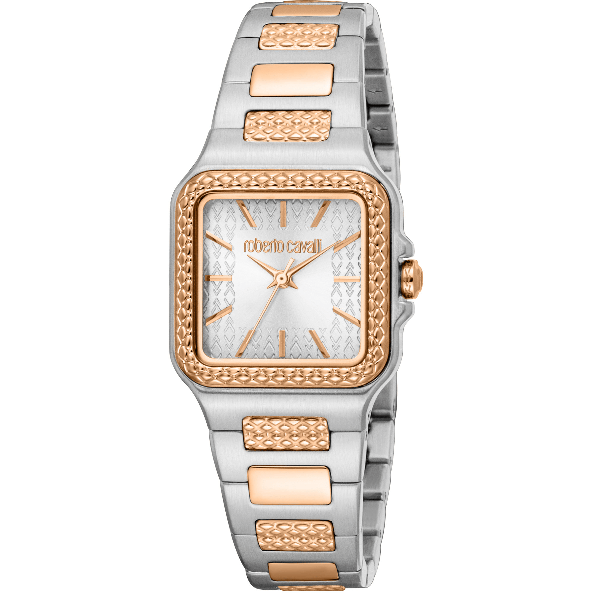Roberto Cavalli Dame Rustfrit Stål Sølv & Rosaguld Ur RC5L170M0065 - Urma.dk