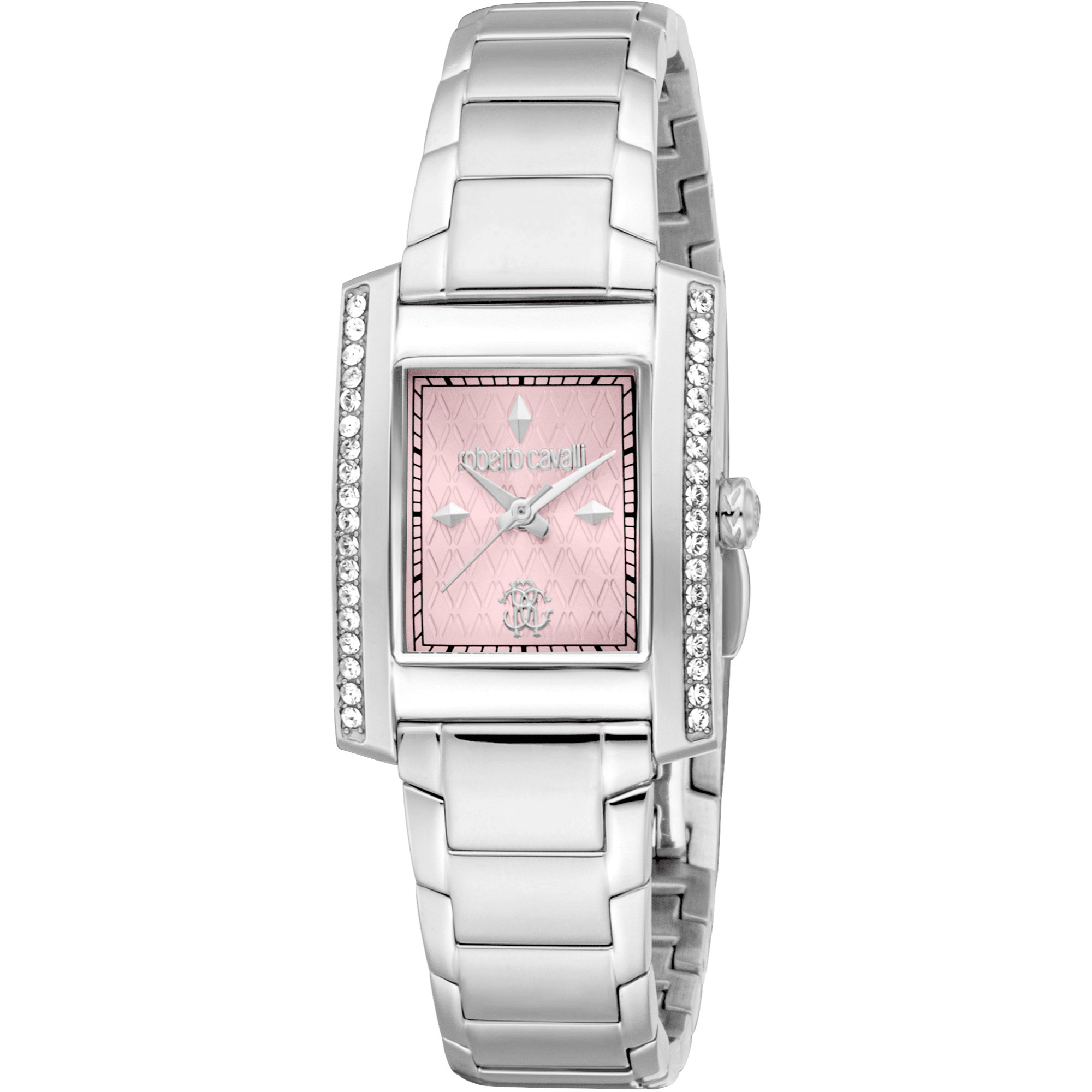 Roberto Cavalli Dame Rustfrit Stål Sølvfarvet Pink Ur RC5L120M0045 - Urma.dk