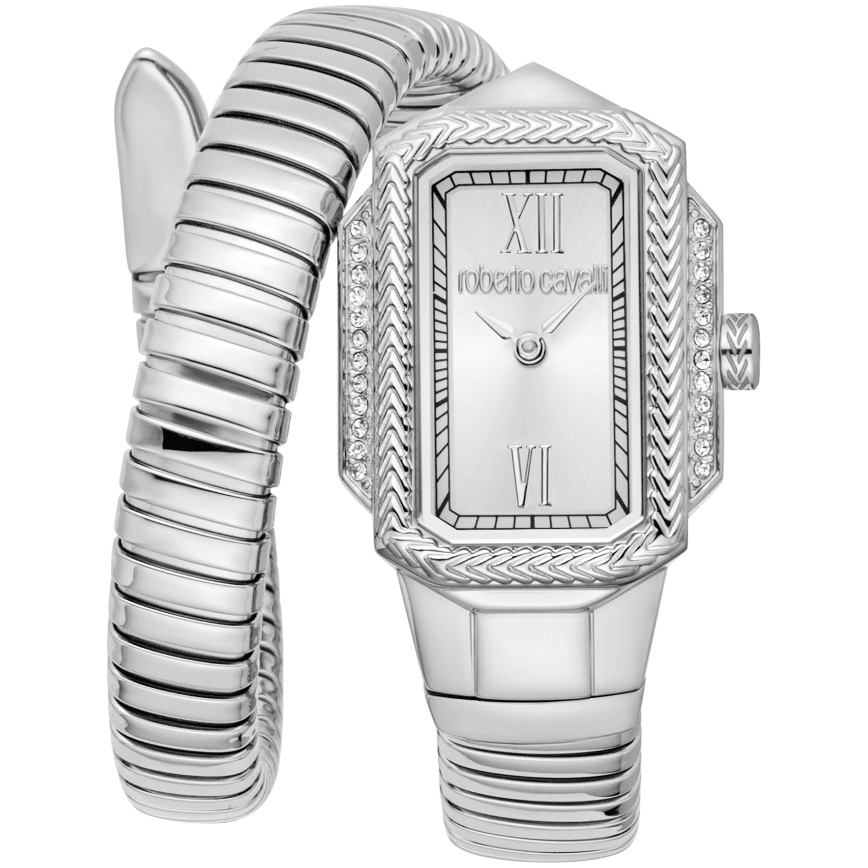 Roberto Cavalli Dame Rustfrit Stål Sølvfarvet Ur RC5L115M0015 - Urma.dk