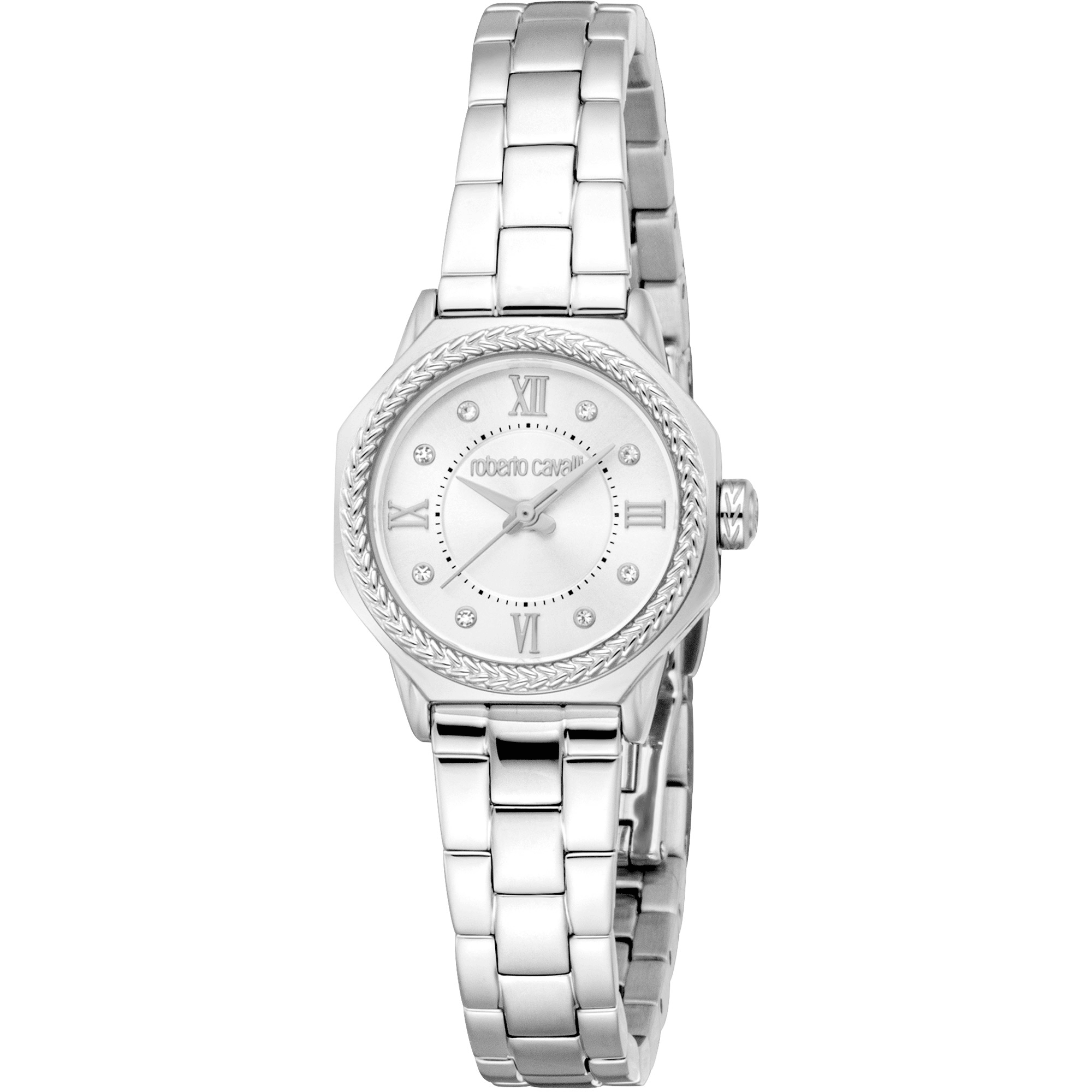 Roberto Cavalli Dame Rustfrit Stål Sølvfarvet Ur RC5L122M0045 - Urma.dk