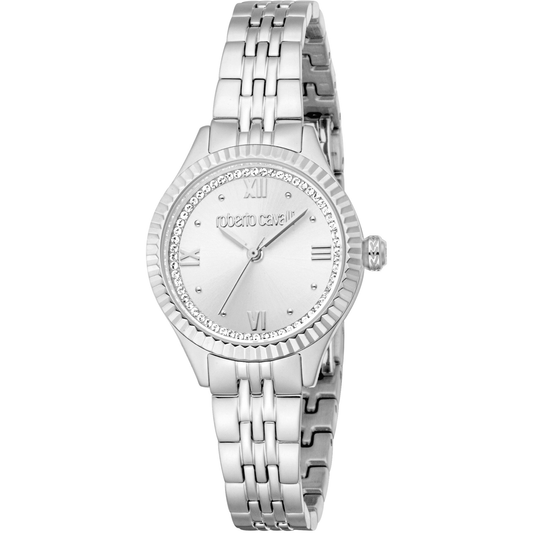 Roberto Cavalli Dame Rustfrit Stål Sølvfarvet Ur RC5L124M0045 - Urma.dk